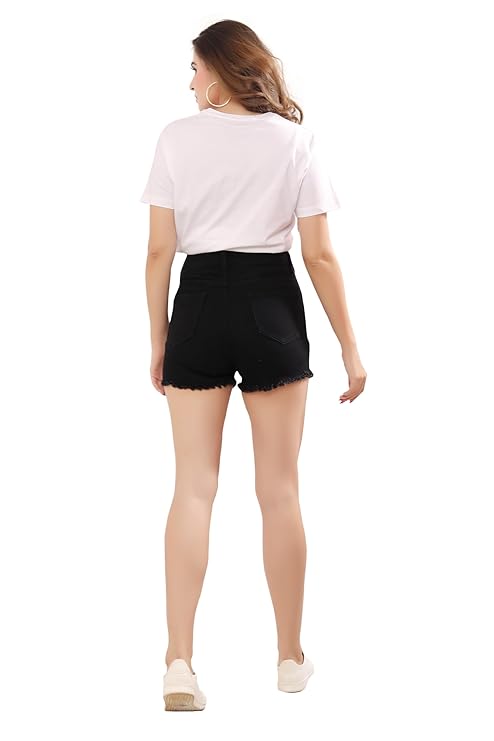 THIRD QUADRANT Denim Shorts for Women || Shorts for Women || Women Shorts